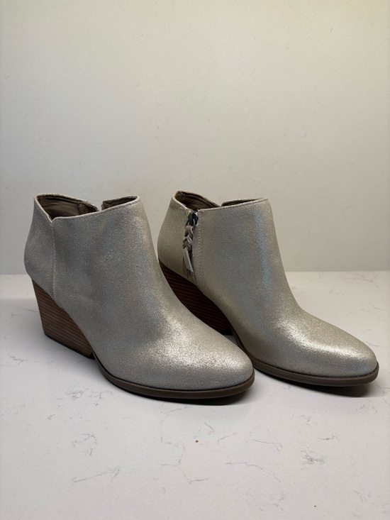 Toms Shoes - Toms Silver Metallic Wedge Ankle Booties